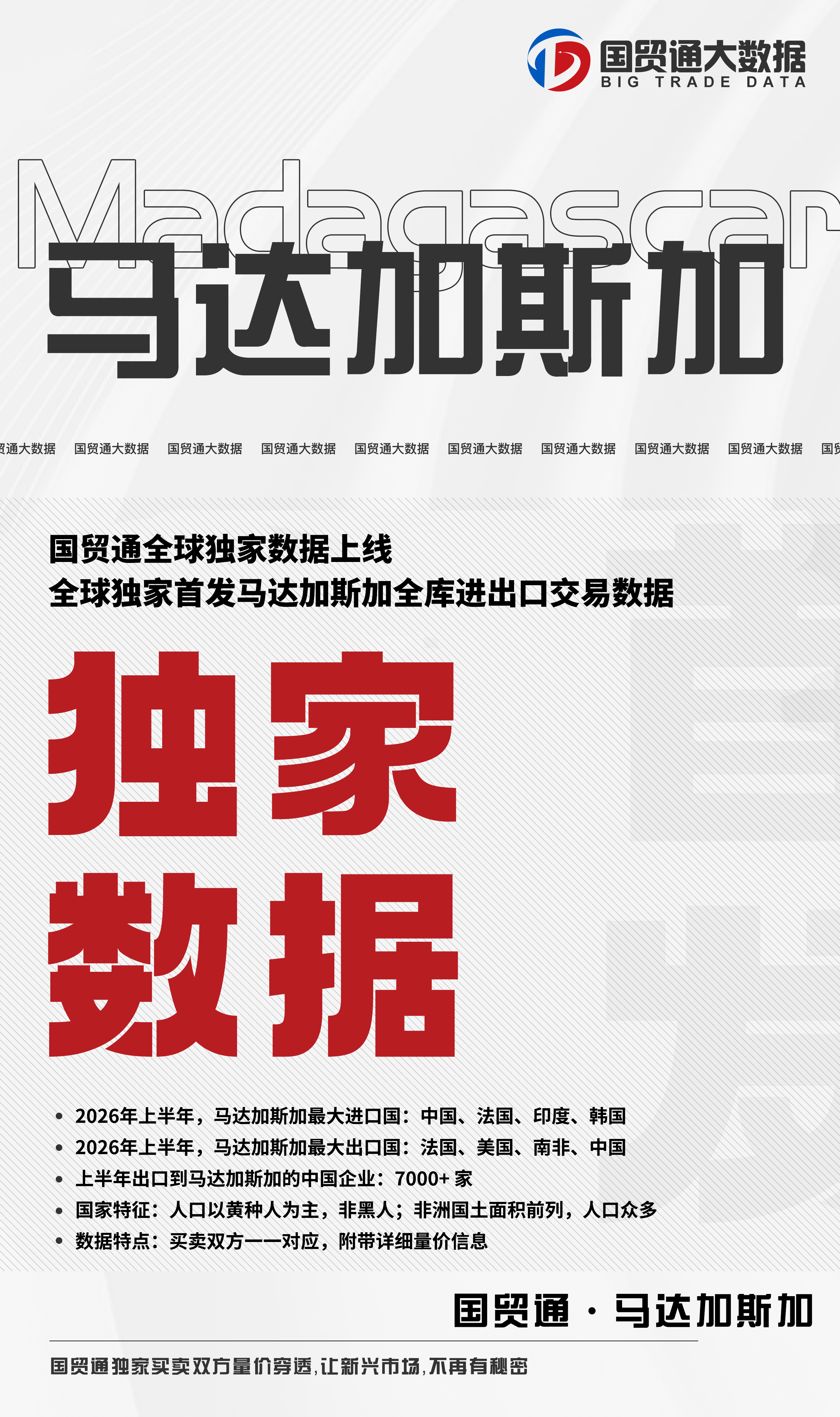 国贸通大数据独家首发马达加斯加全库贸易数据 国贸通大数据独家首发马达加斯加全库贸易数据
